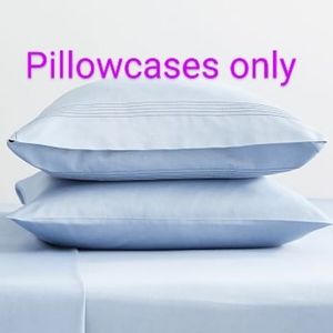 Pottery Barn Ashley Blue 500-Thread-Count Pillowcases, Set of 2, Standard